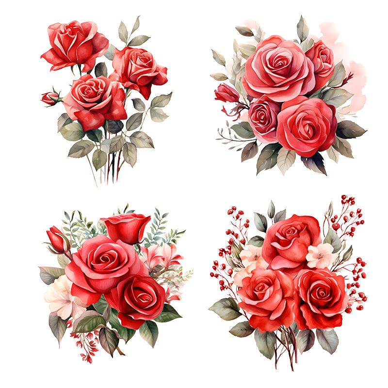 Lighting Mcqueen Bedroom Decor - T2345 # Lindas rosas vermelhas adesivos