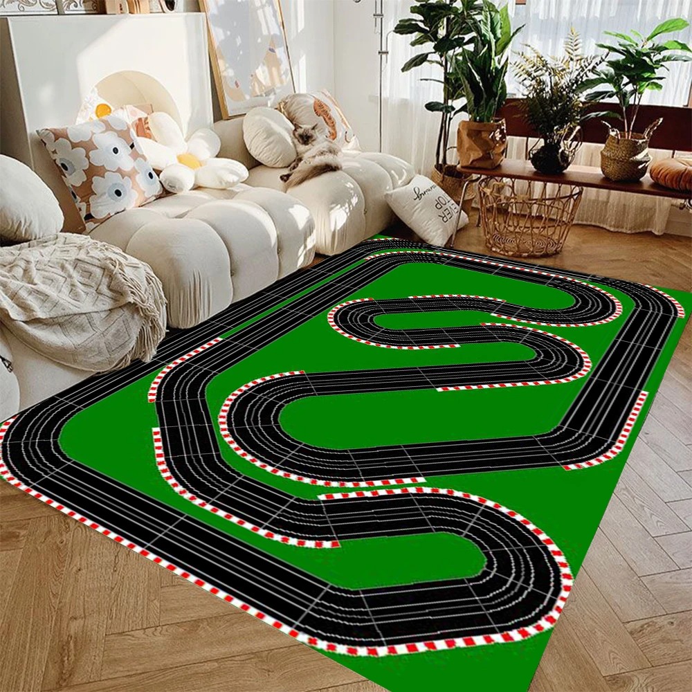 Lighting Mcqueen Bedroom Decor - Tapete Interativo de Estrada para Crianças