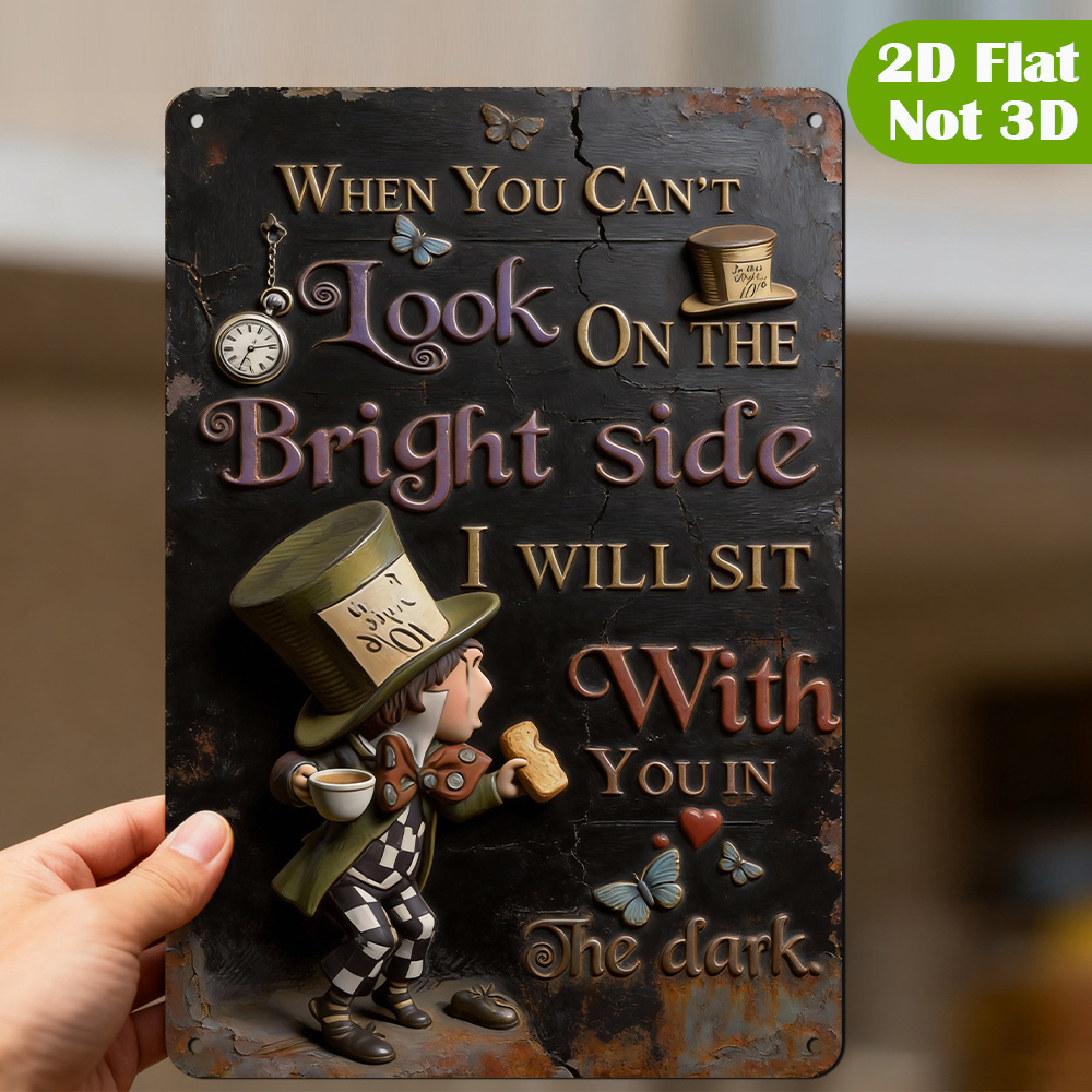 Lighting Decoration Ideas - Placa de Metal com Citação de