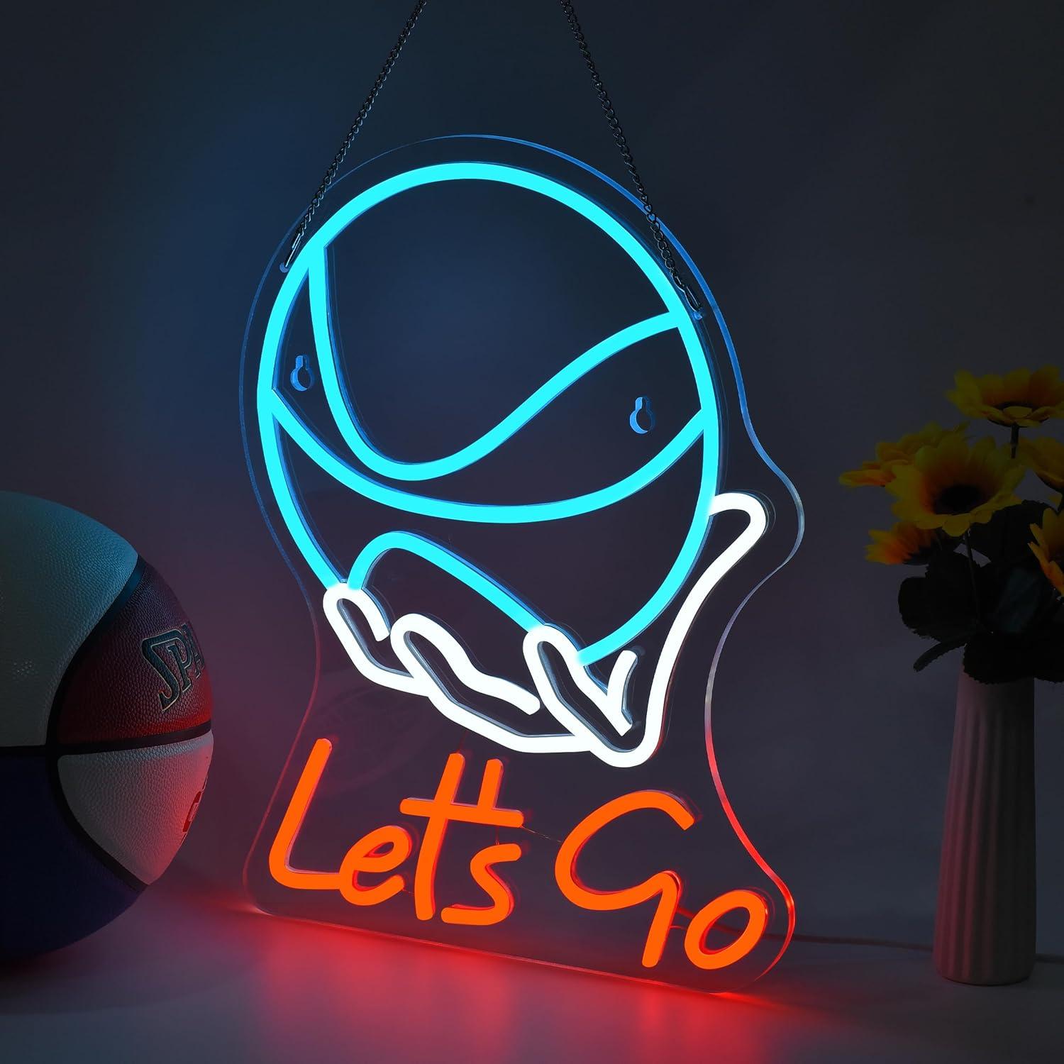 Let's Go Basketball: Letreiro  - Lighting Decoration Ideas avaliação e preço