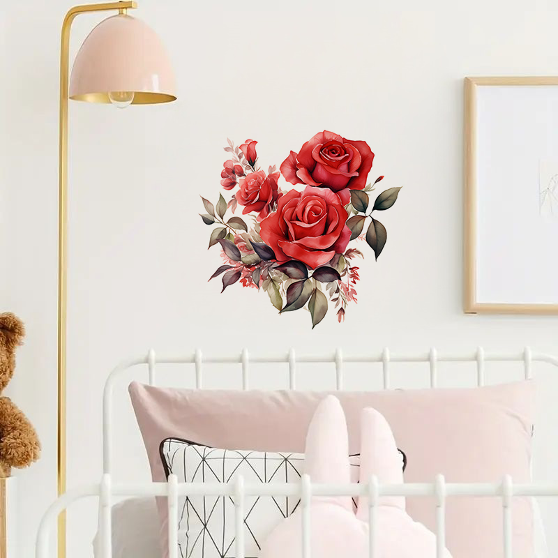T2345 #   Lindas rosas vermelh - Lighting Mcqueen Bedroom Decor avaliação e preço