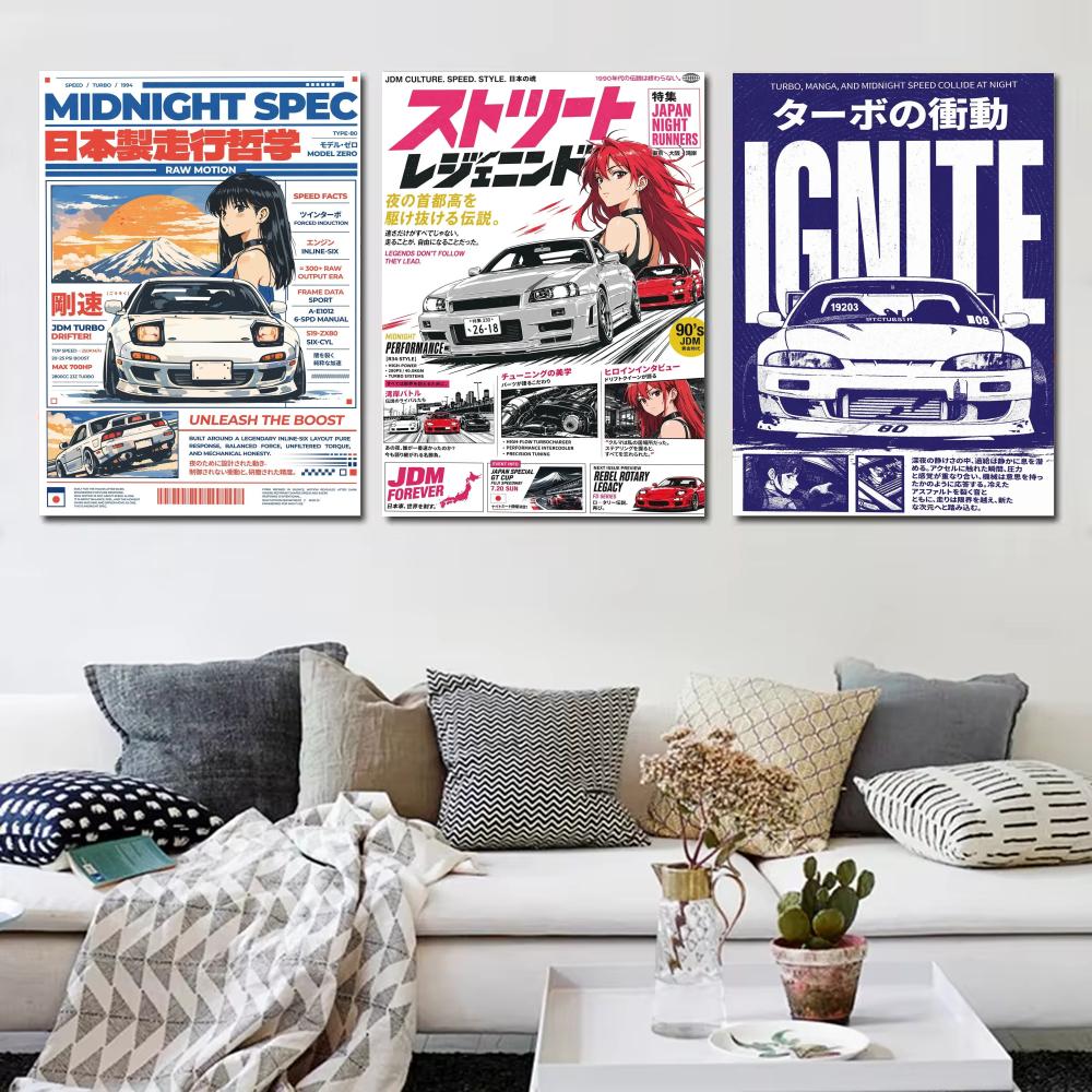 Pôster estilo Japandi Car Todd - Lighting Mcqueen Bedroom Decor avaliação e preço